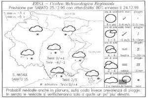 previsioni ERSA per natale 1999