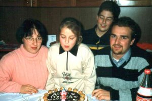 foto di gruppo con i cugini di Orgnano